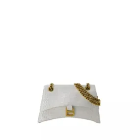   Balenciaga  Crush Chain S Crossbody - Leather - Optic White White  Crossbody Bag 