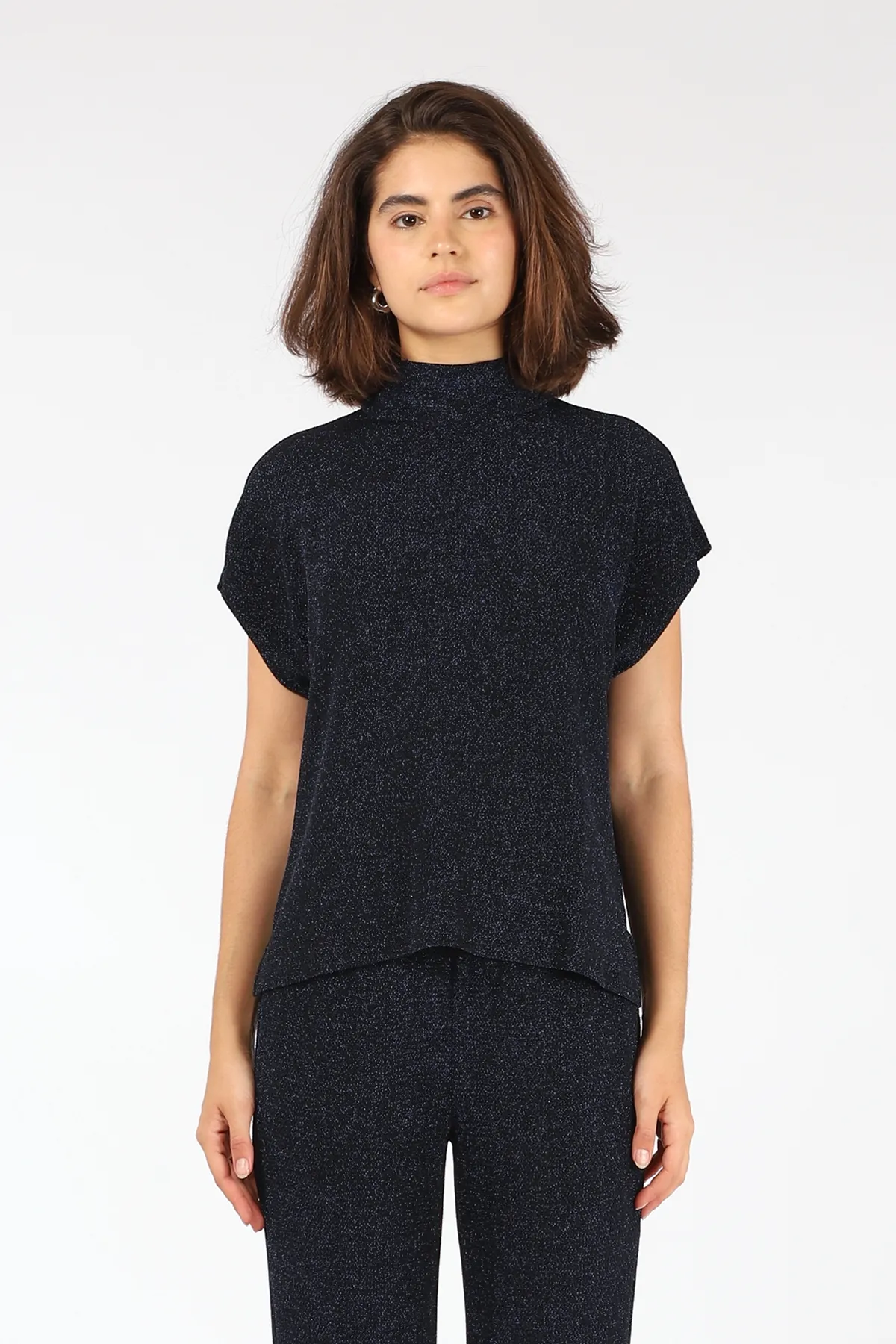 Bluse aus Lurex Jersey