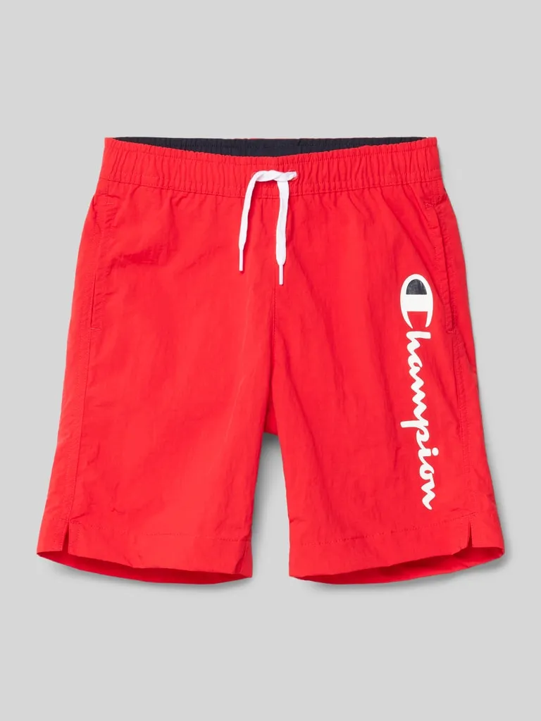 CHAMPION Badehose mit Label-Print (rot) online kaufen