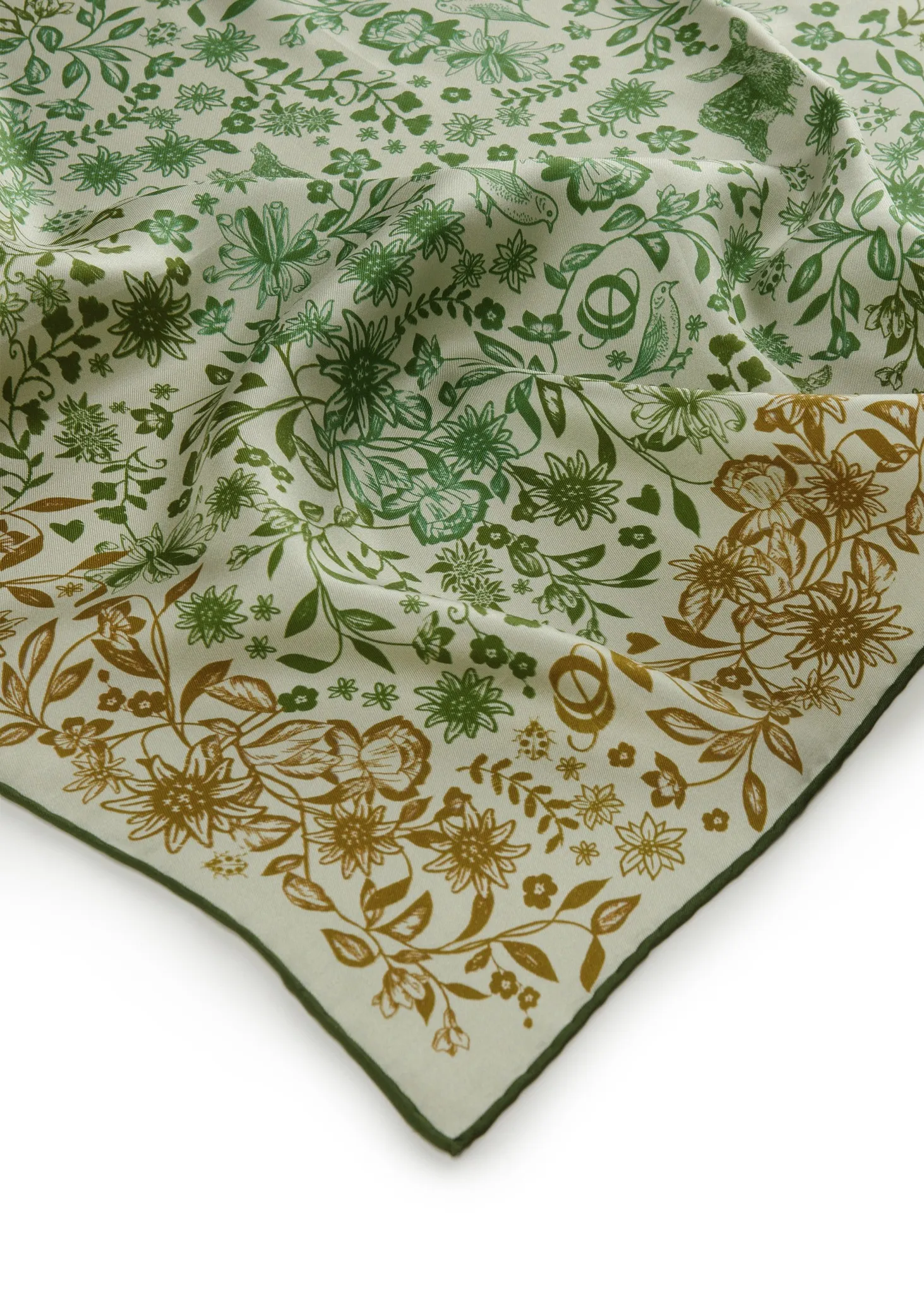 CODELLO Premium Nickituch aus reiner Seide mit floralem Muster 10762729