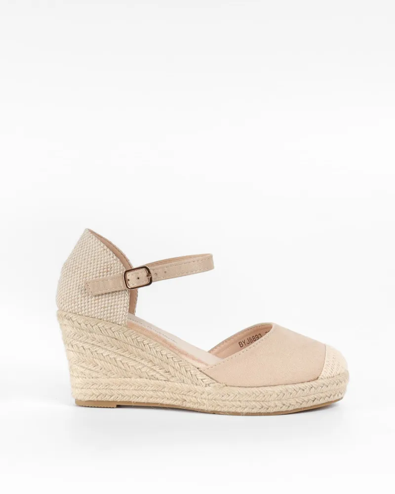Espadrille-Sandalen mit Keilabsatz