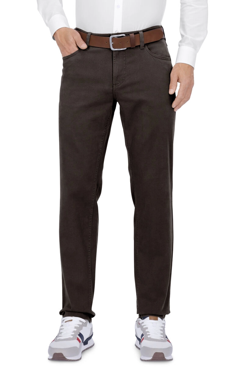 EUREX BY BRAX Five-Pocket-Hose Luka braun Baumwollhose