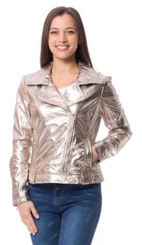Faible bronze Lamm Nappaleder Jacke für Frauen von GIPSY