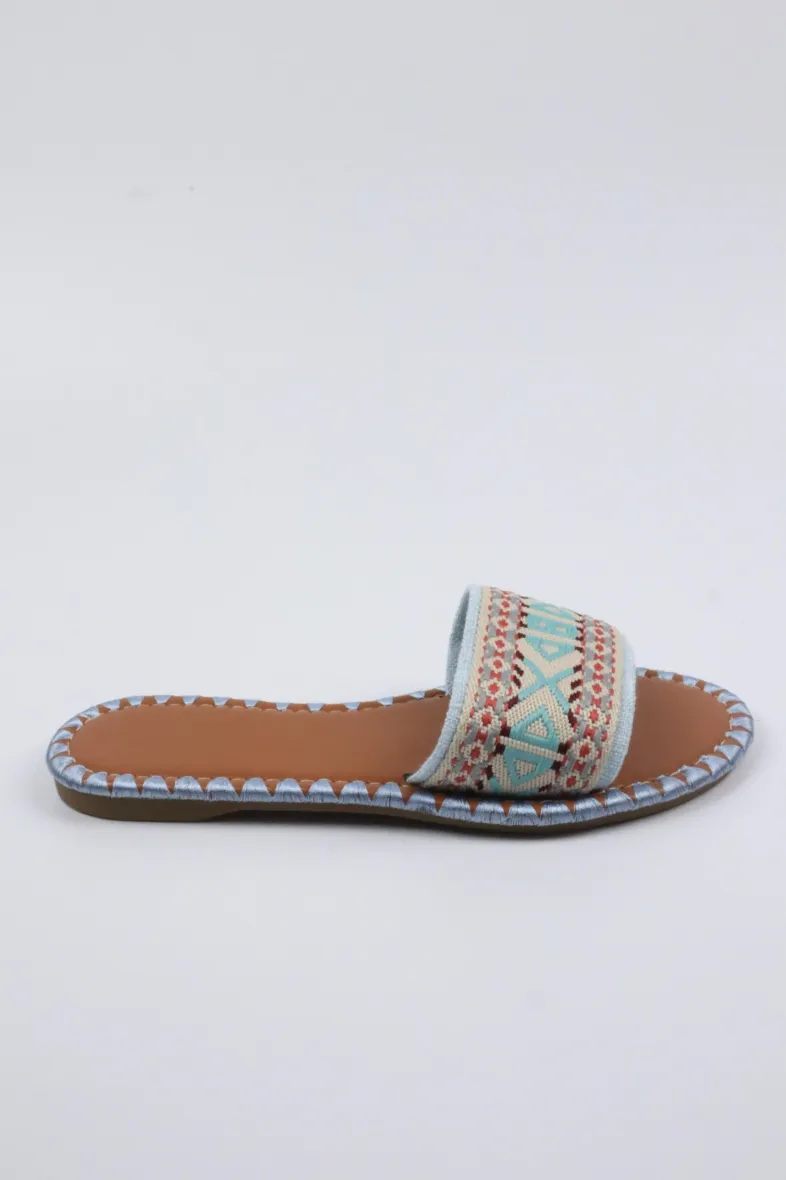 Flache Mule-Sandalen