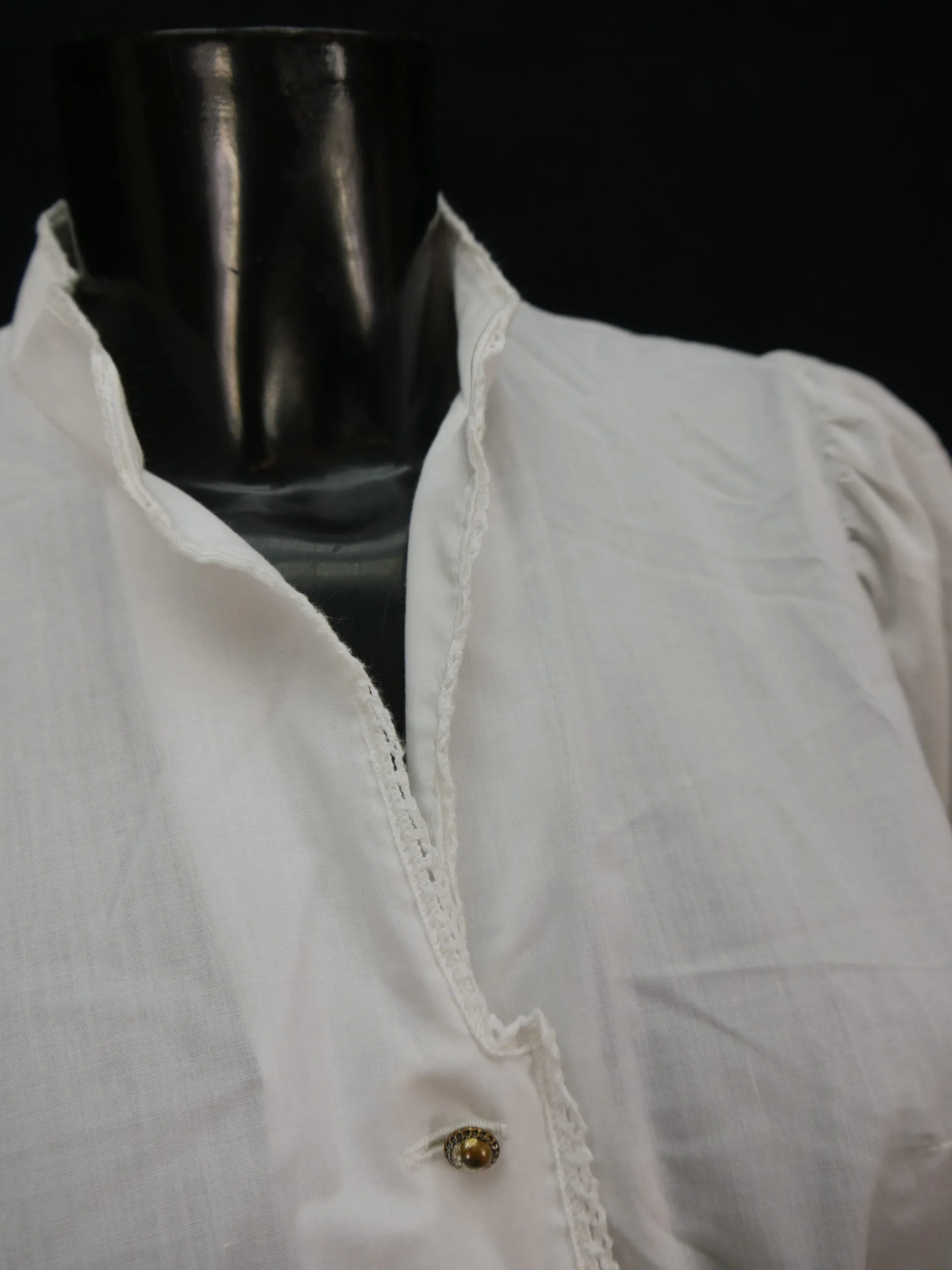 Gr.40 Dirndlbluse süße Bluse mit Spitze für Dirndl Trachtenbluse B8281