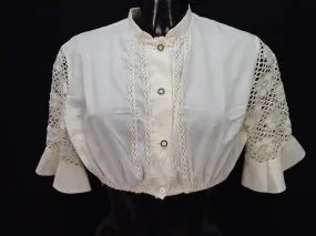 Gr.44 Dirndlbluse Bluse für Dirndl tolle Spitze Trachtenbluse B7080