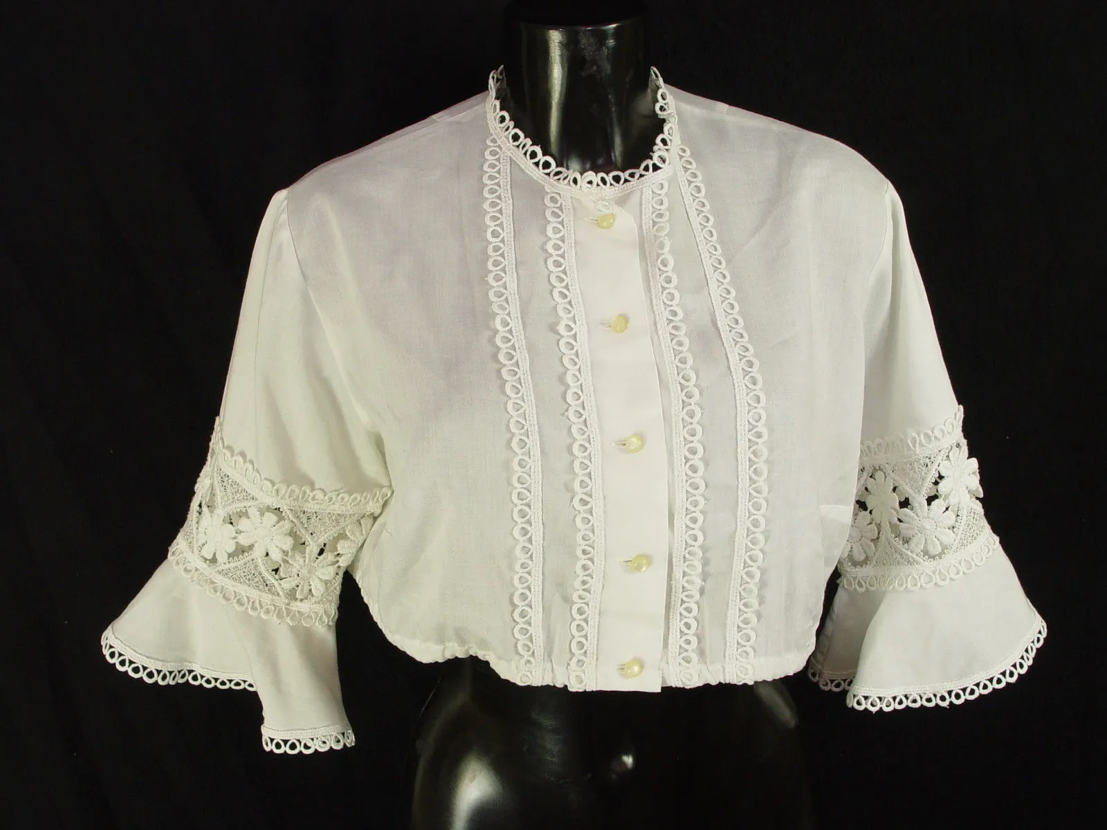 Gr.44 Dirndlbluse Bluse für Dirndl Trachtenbluse B1194