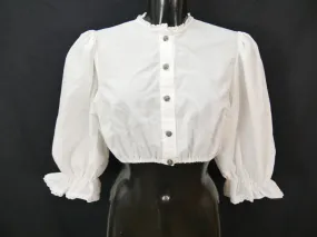 Gr.44 Dirndlbluse süße Bluse für Dirndl Baumwollmischung mit Spitze B9555