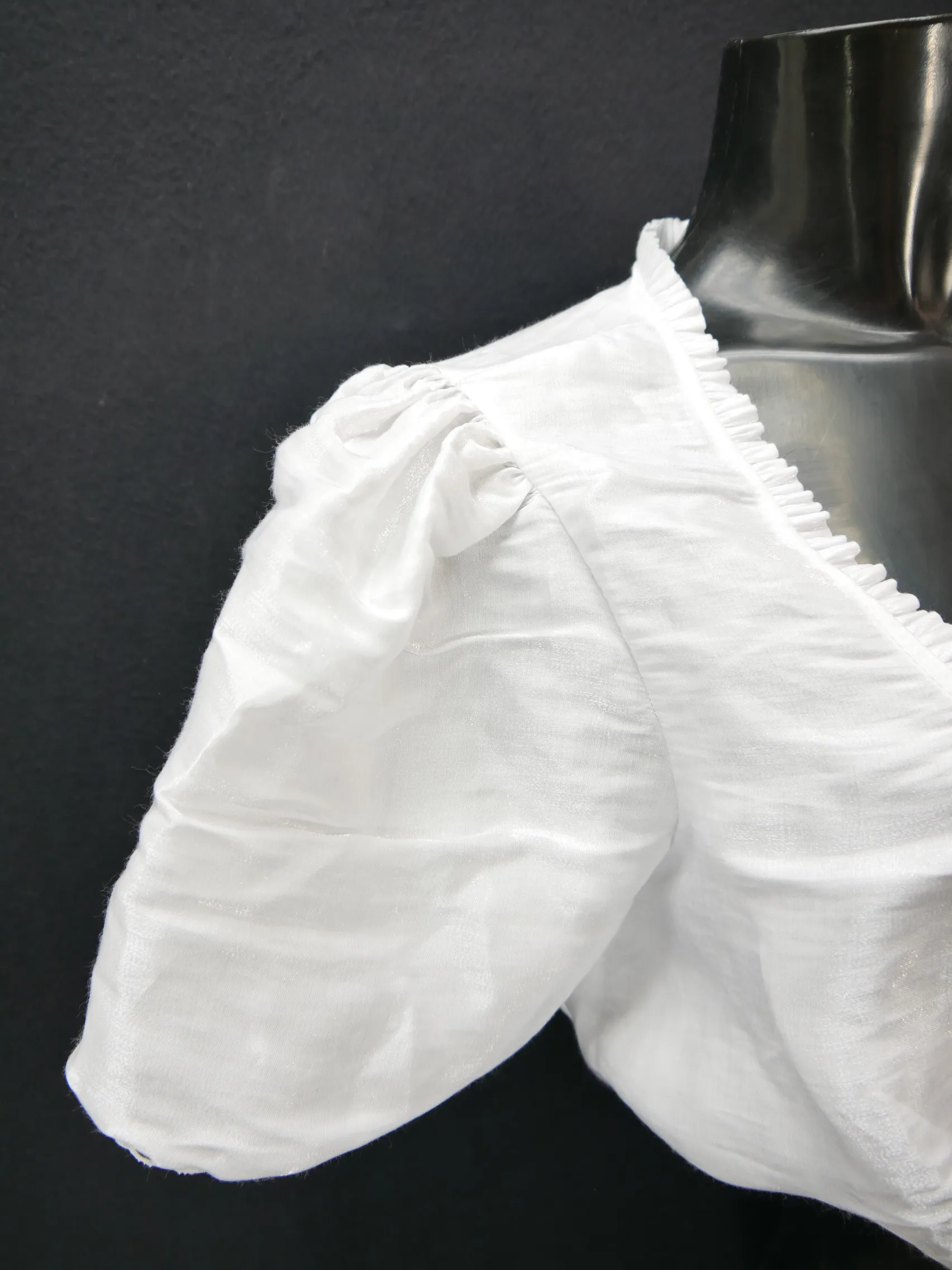 Gr.46 Dirndlbluse weiß Bluse für Dirndl Turi Landhaus Mischgewebe Rüschen B9696