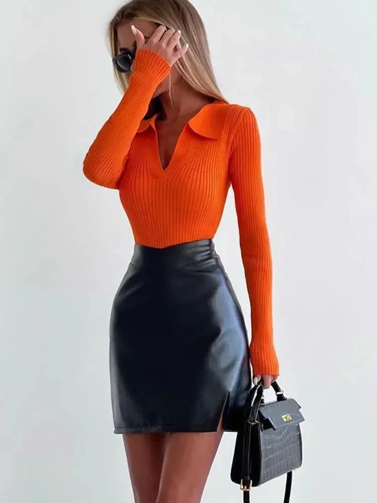 Heidi-Mode | Modische Strickpullover mit Kragen