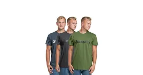 Herren Meatfly MF Logo Multipack T-Shirt Pack, Charcoal Heather/Olive/Navy Heather XL