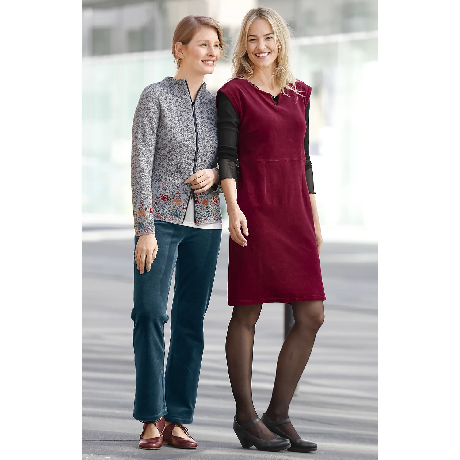 Jacquard-Strickjacke aus Bio-Merinowolle mit Bio-Baumwolle