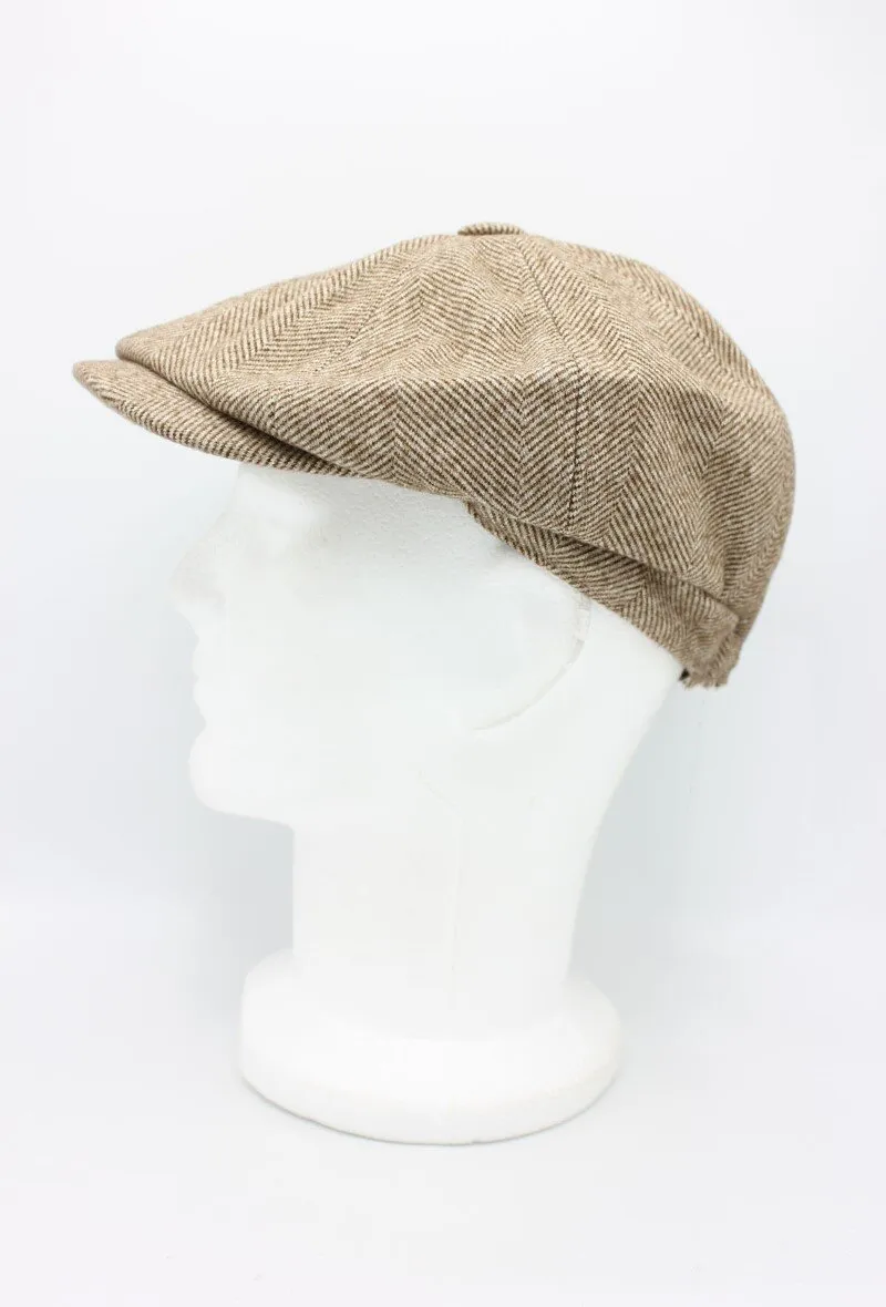 Mid-season wool-blend Newboy cap