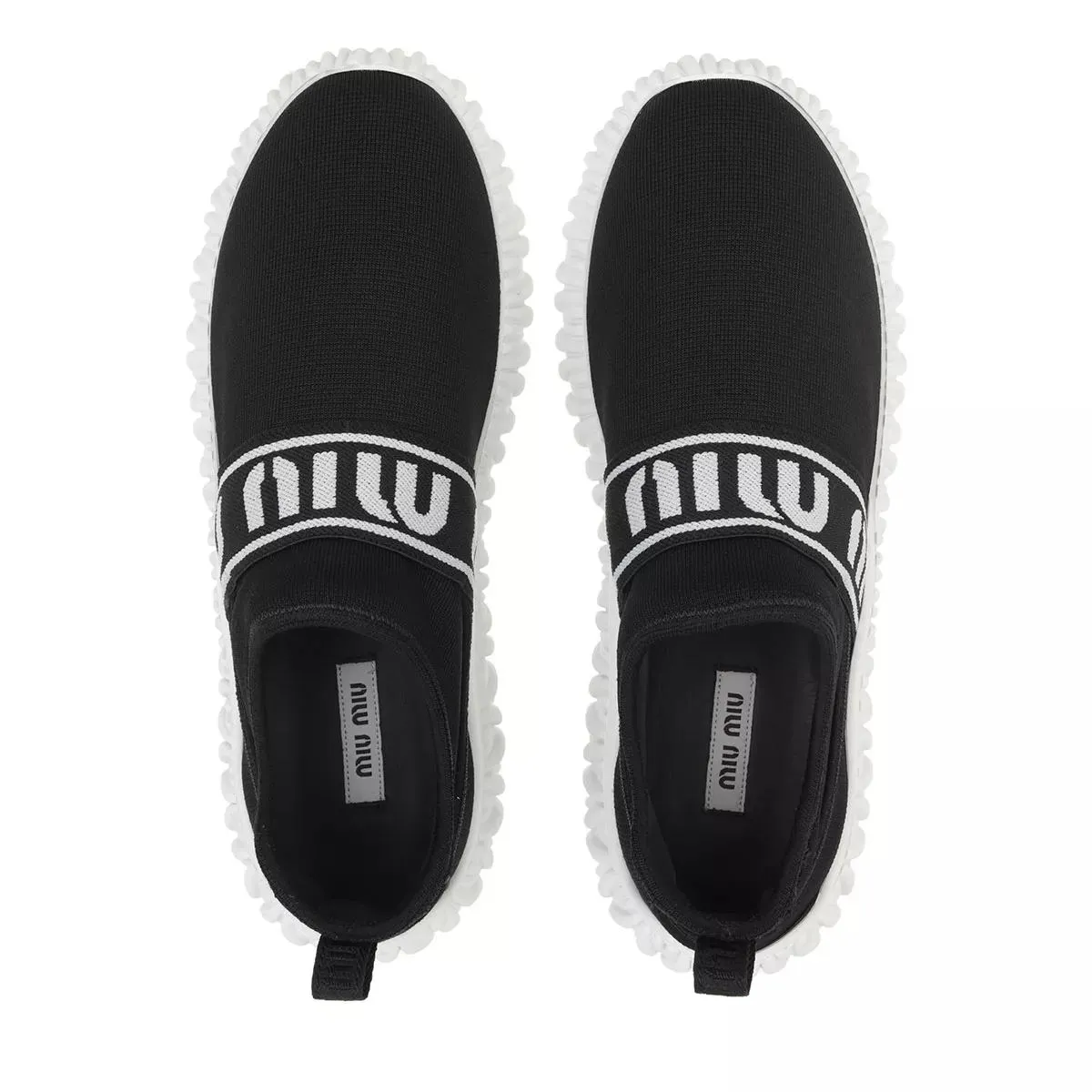   Miu Miu  Low Strech Knit Sneaker Black  Slip-On Sneaker 