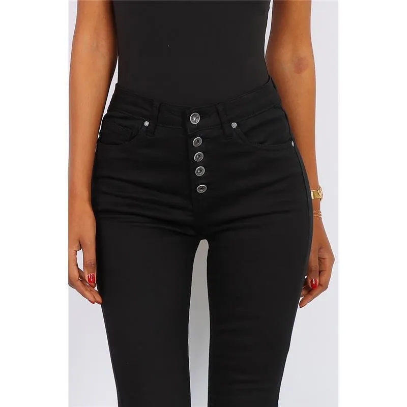 Skinny Damen High Waist Röhrenjeans Weiß