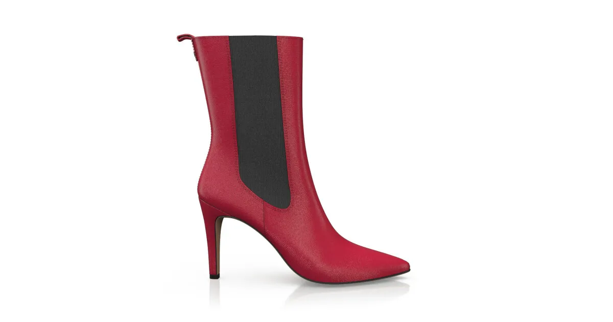 Spitze Stiefeletten mit hohem Absatz 49525