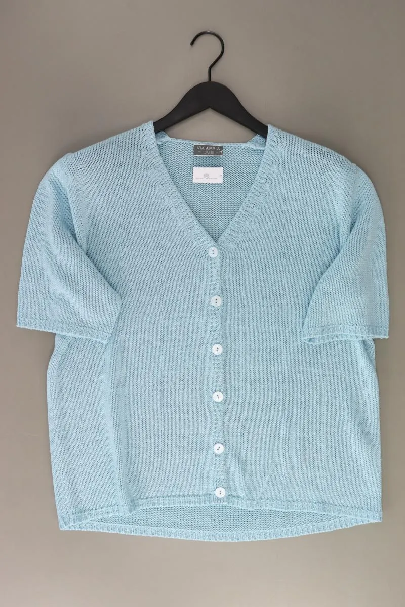 Via Appia Strickjacke Gr. 46 Kurzarm blau aus Polyacryl