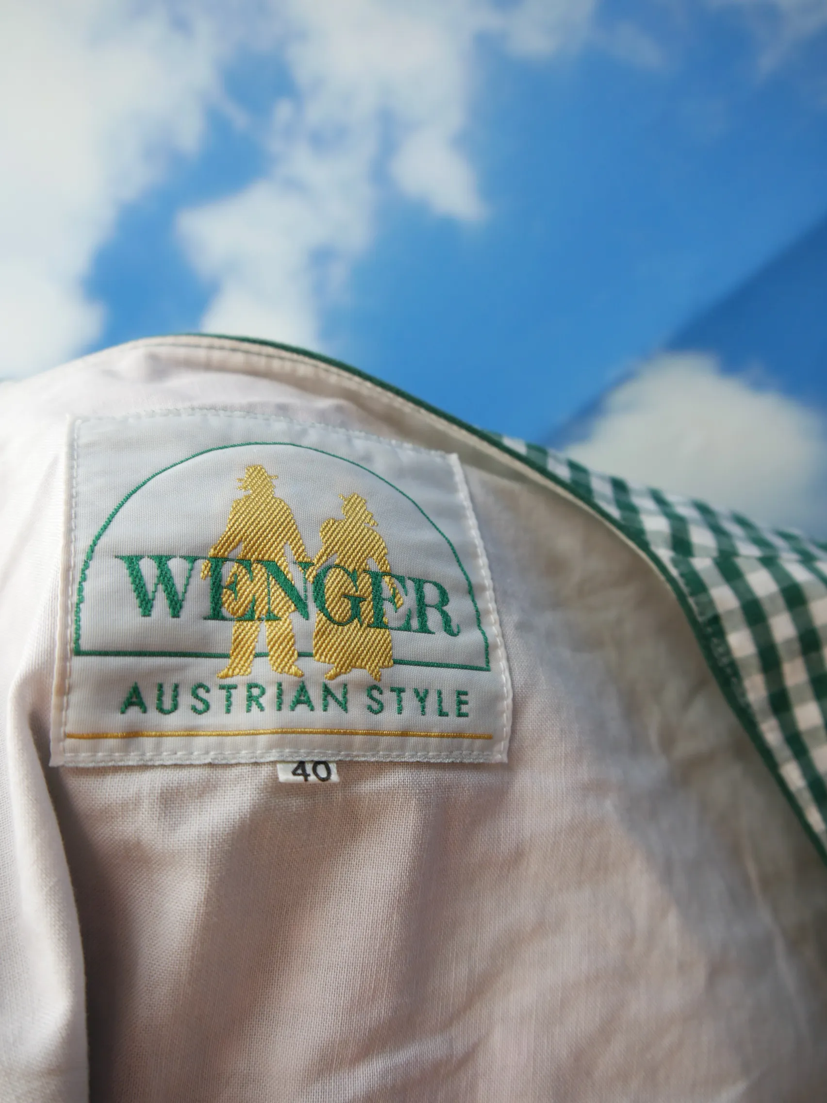 Wenger Austrian Style kariert herrliches fesches Dirndl mit Schürze Gr.40