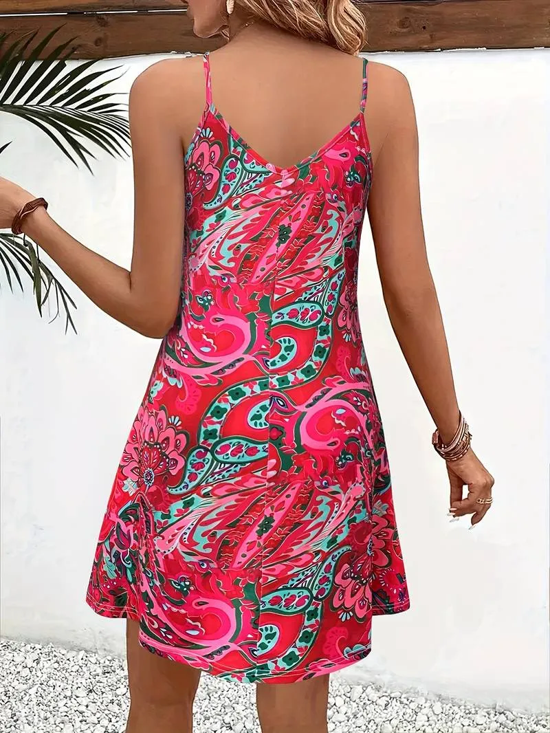 – Ärmelloses Cami-Kleid im Urlaubsstil